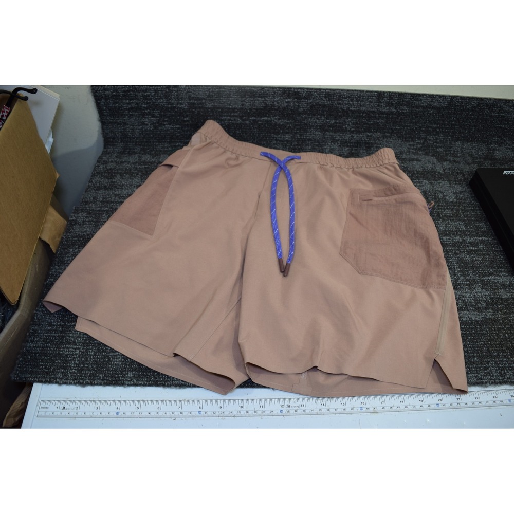 Lululemon Hiking Shorts Mens M Mauve Clay Purple Drawstring Cargo Pockets M7AXXS